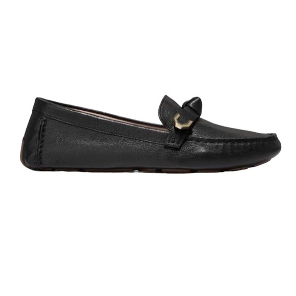 Cole Haan Women's Evelyn Bow Driver in black leather, size 11 - Picture 3 of 5